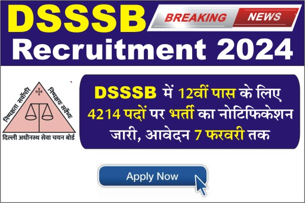 DSSSB 4214 Posts Recruitment Notification, DSSSB Form Kaise Bhare, DSSSB bharti 2024, DSSSB Vacancy 2024, DSSSB Notification 2024
